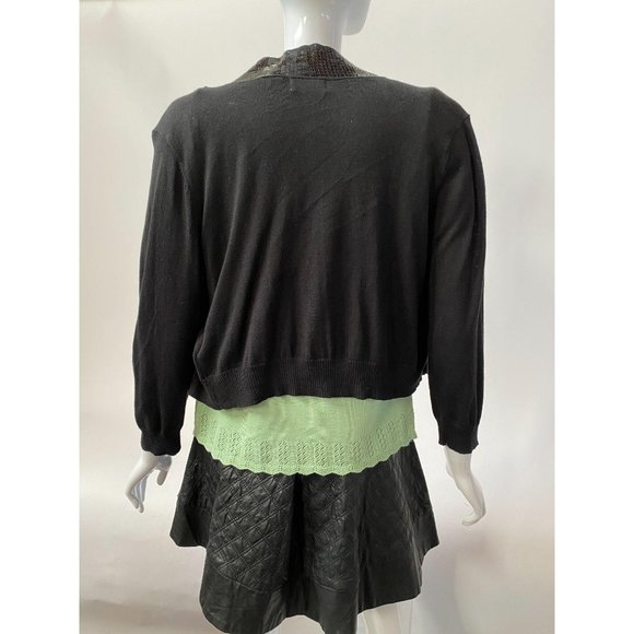 Allison Brittney Black Sequin Sweater - Picture 3 of 15